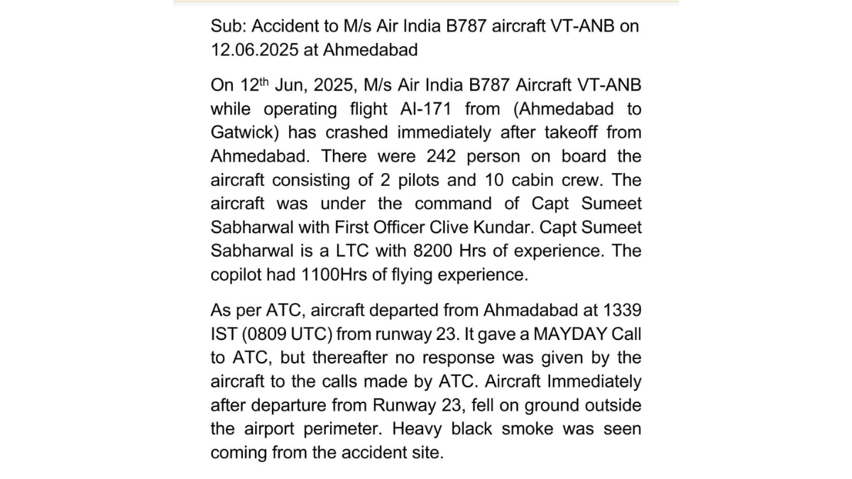 Ahmedabad Plane Crash