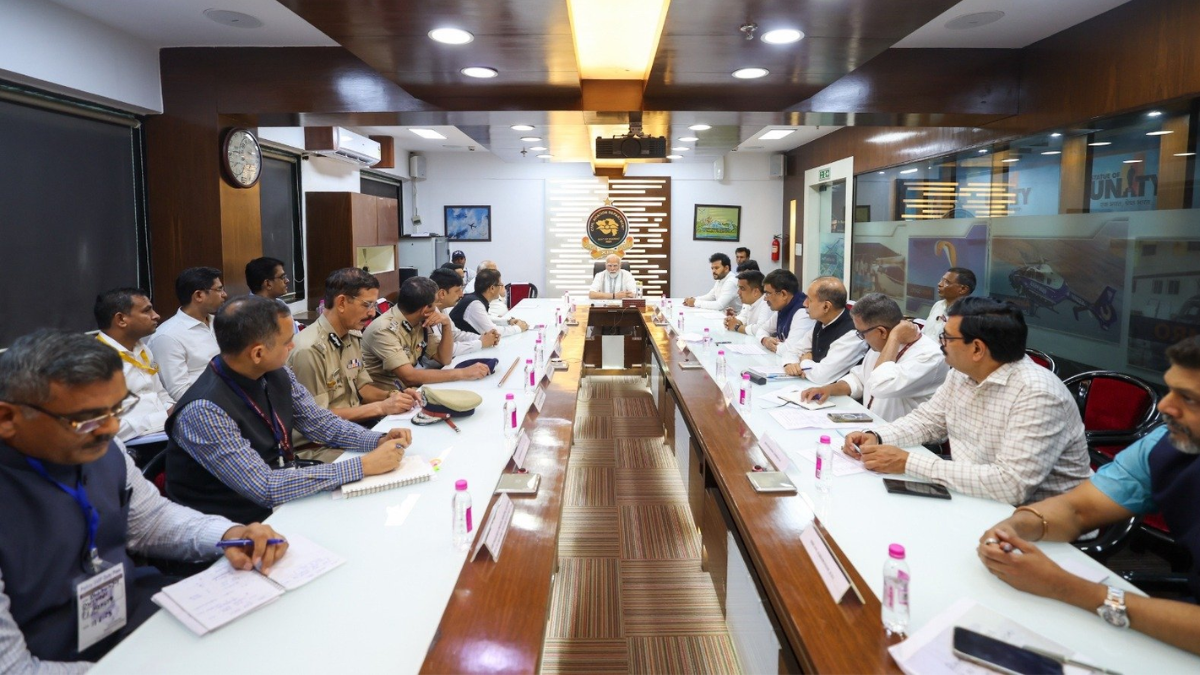 Chaired a review meeting at Ahmedabad Airport with top authorities.