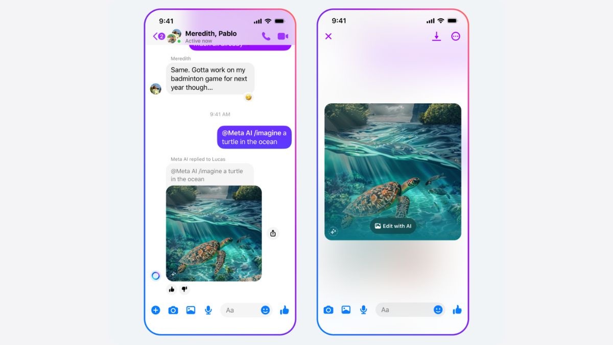 Imagine Me AI feature in Facebook Messenger